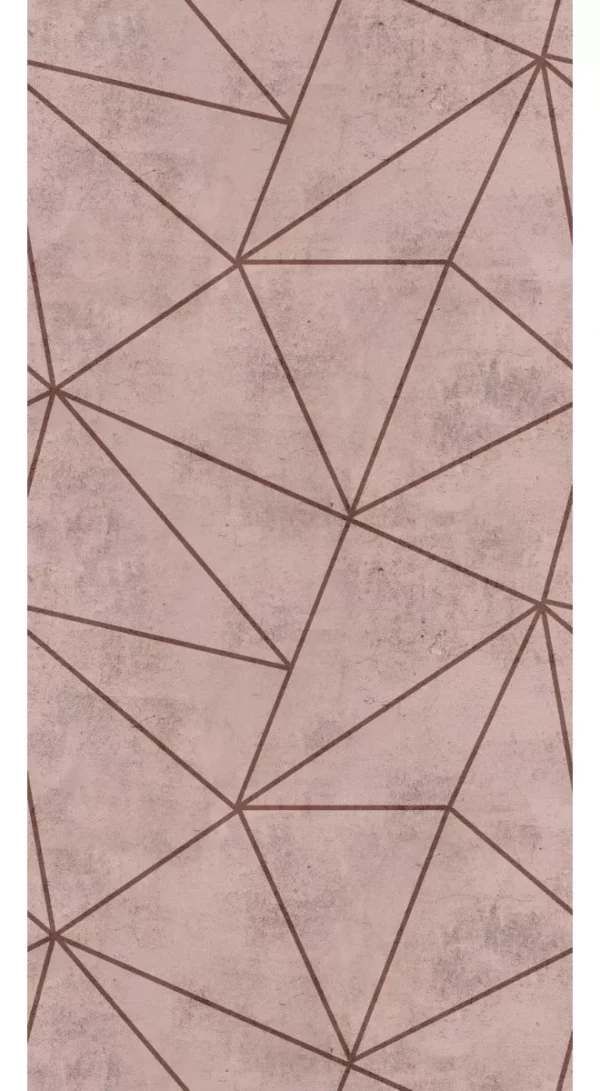 Papel De Parede Zara Rose Geometrico Sala Quarto Lavavel 1m