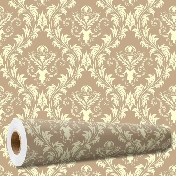 Papel De Paredeadesivo Arabesco Floral 10 Mts Mod Pnm2730