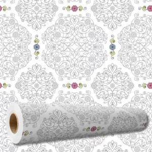 Papel De Paredeadesivo Arabesco Floral 10 Mts Mod Pnm2738