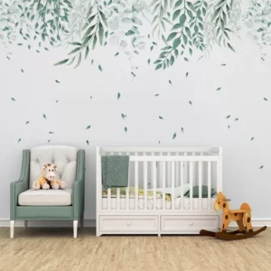 Quarto Decoração Bebê Jardim Folhagem Papel De Parede Vr403